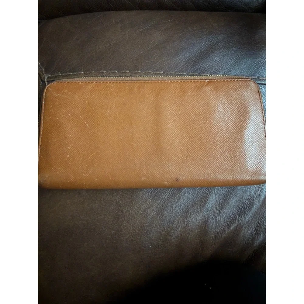 Michael Kors Jet Set Continental Wallet Luggage Brown Saffiano Leather